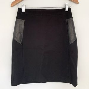 Danier Black Leather Inset Skirt